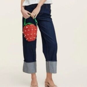 Kate Spade New York x Target‎ High-Rise Straight Leg Cuffed Jeans 8 New w/ tags